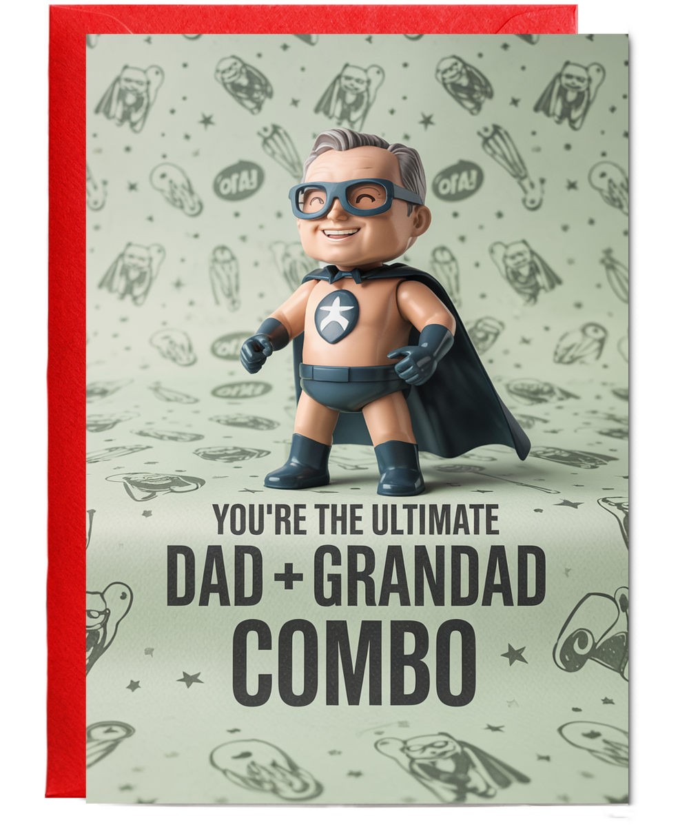 Fathers Day card You're the Ultimate Dad Grandad Combo