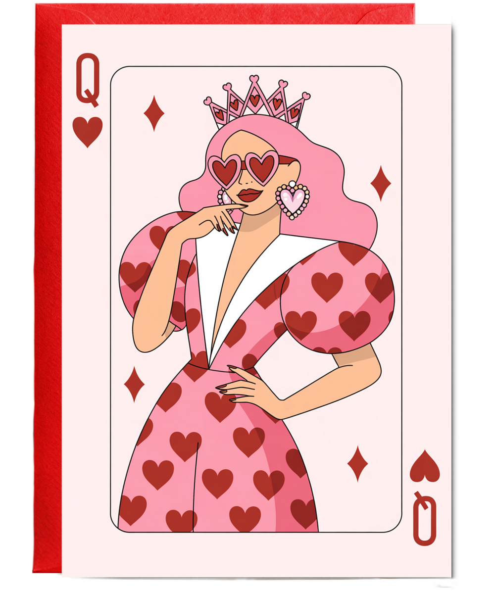 Stylish queen of hearts