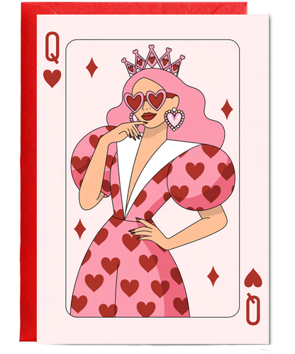 Stylish queen of hearts