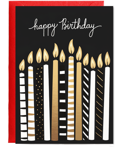Happy Birthday Gold Candles For Him