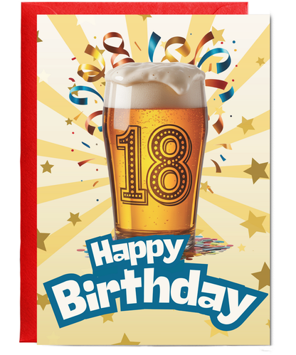 Happy 18th birthday beer celebration