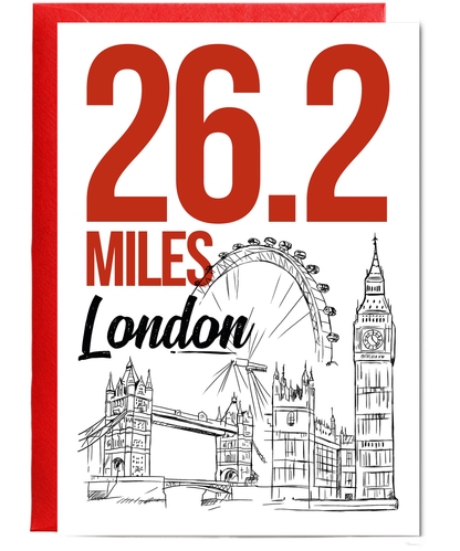 Good Luck and Congratulations Card for Marathon Runner in London City