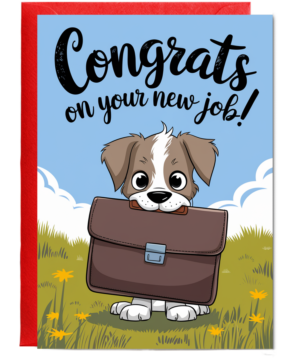 New Job - Puppy with a Briefcase