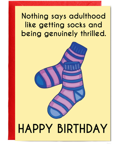 Nothing says adulthood like getting socks