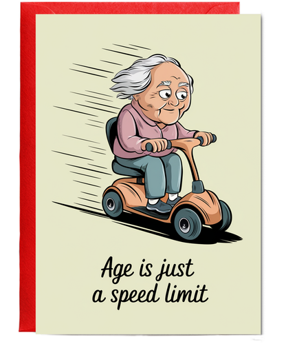Funny Birthday Card Age is Just a Speed Limit