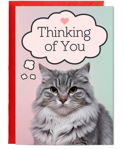 Thinking of You with Cat with a Thought Bubble