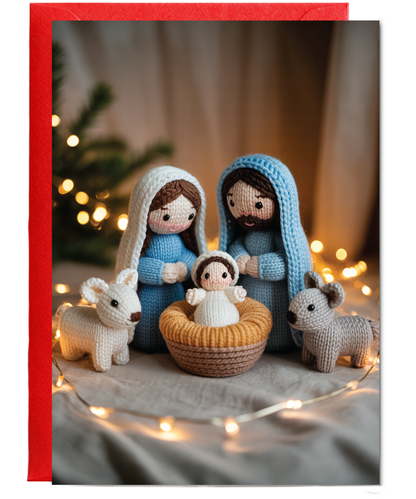 Knitted christmas nativity