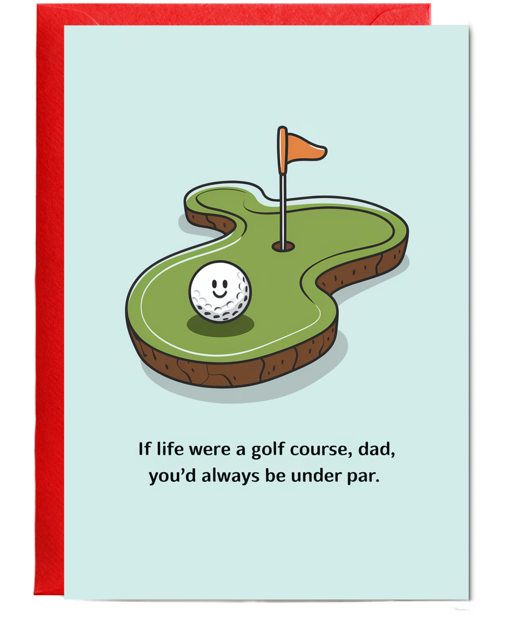 Birthday Card for dad golf Always Under Par funny cards fathers day