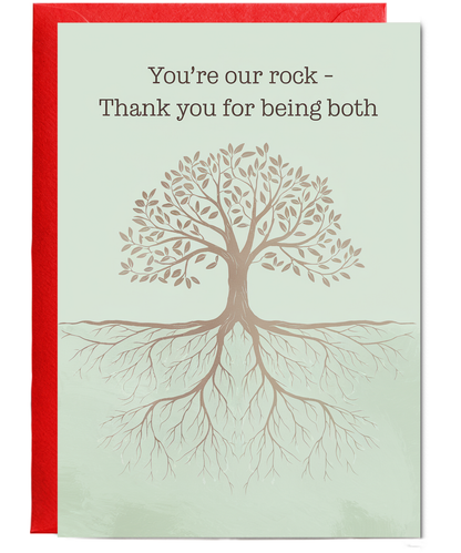 Mothers day card for Dad You're Our Rock Thank You for Being Both