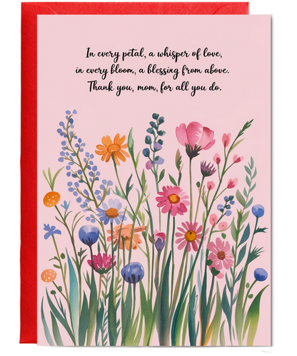Mothers Day Card Thank you mum Traditional poem