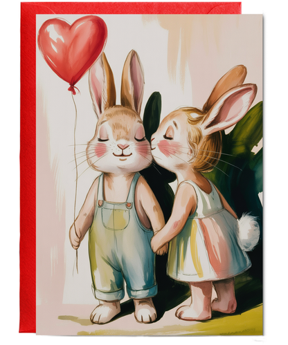 Valentines Bunnies in love