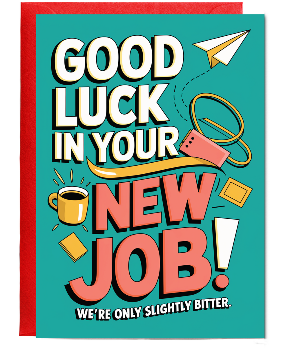 Good luck at your new job we're only slightly bitter