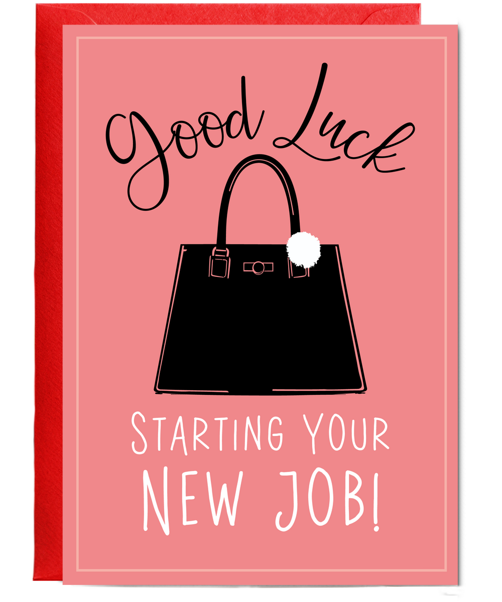 Good Luck Card for Her Starting Your New Job with Corporate Handbag