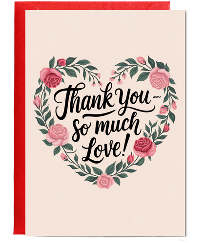 Thank You Card So Much Love Yorkshire