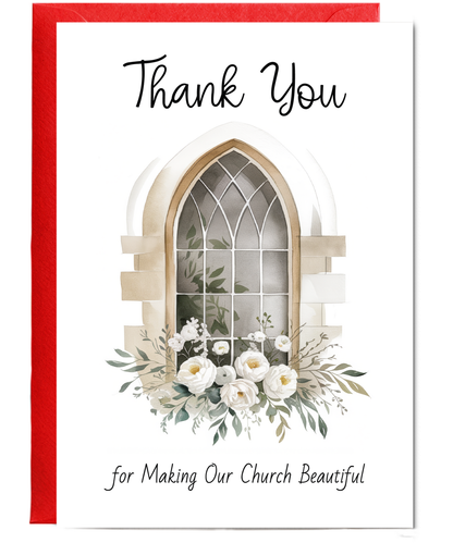 Church Florist Thank You Card for Making Our Church Beautiful