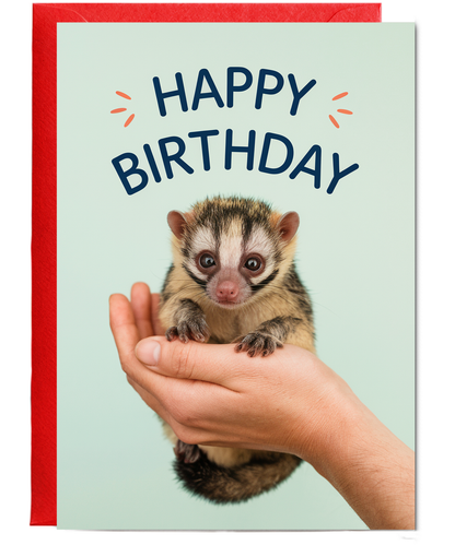 Birthday card Miniture civet cute funny