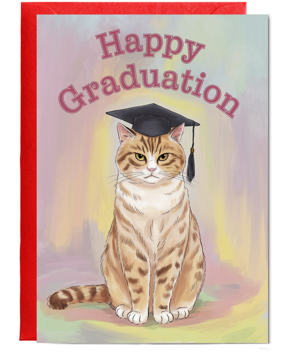 Happy Graduation - Cat with a Cap