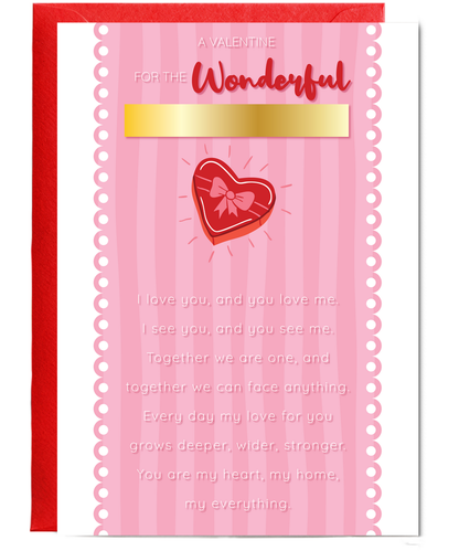 Valentines to the wonderful one i love