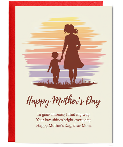Mothers Day Card Best mum ever Traditional poem