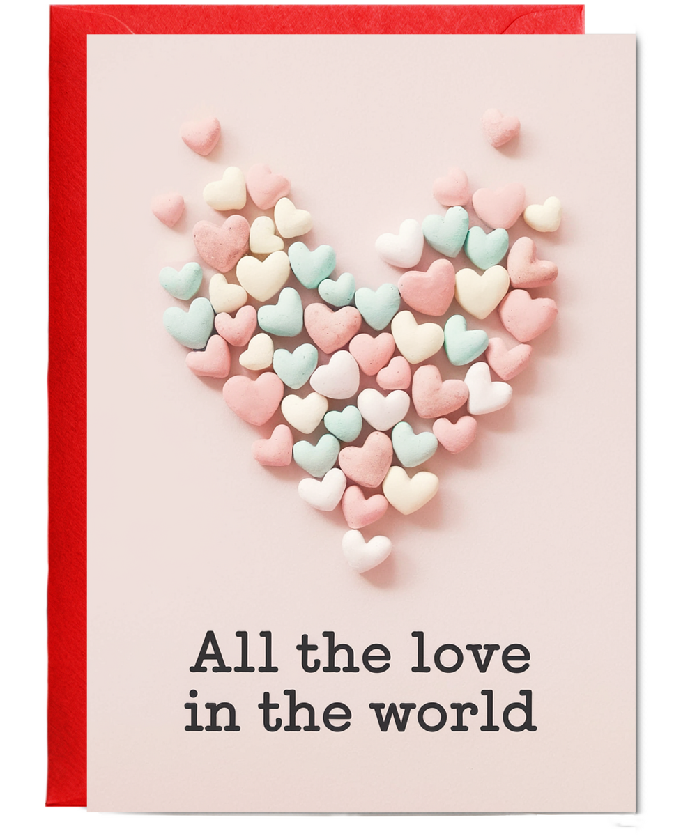 Anniversary Card for husband wife All the Love in the World