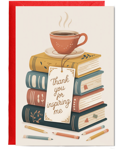 Teacher Thank You Card for Inspiring English Teacher