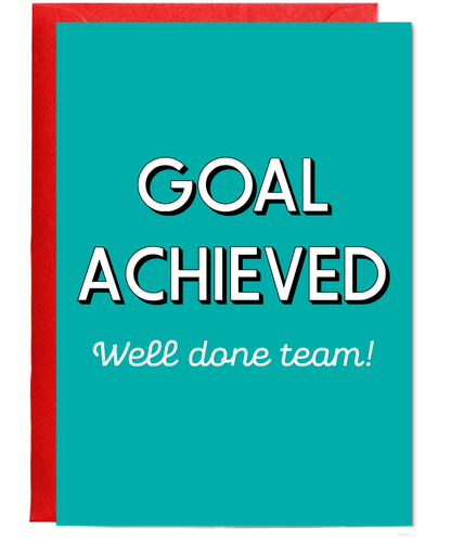 Teamwork Congratulations Card for the Workplace Goal Achieved Well Done Team