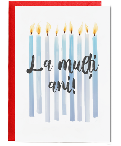 blue candles happy birthday La mulți ani! Romanian