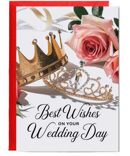 crown and tiara best wishes on your wedding day