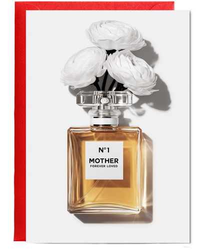 Luxury Mother Card Perfume and Flowers Forever Loved