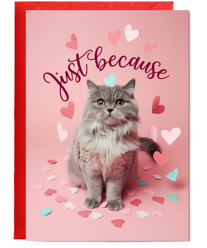 Just Because with Cat with a Heart