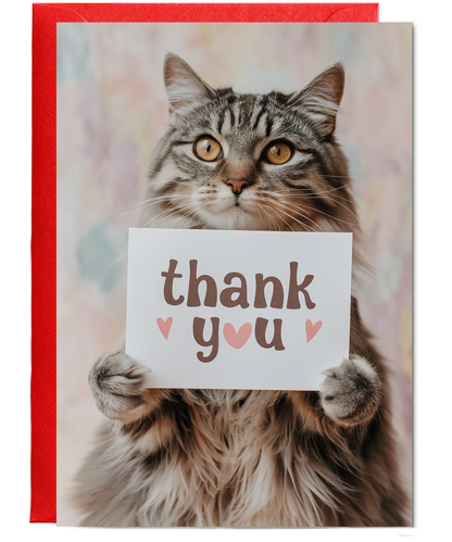 Thank You with Cat with a ThankwithYou Card