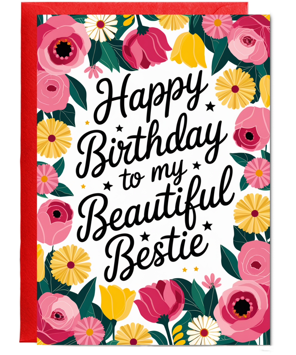 Happy Birthday to My Beautiful Bestie Design