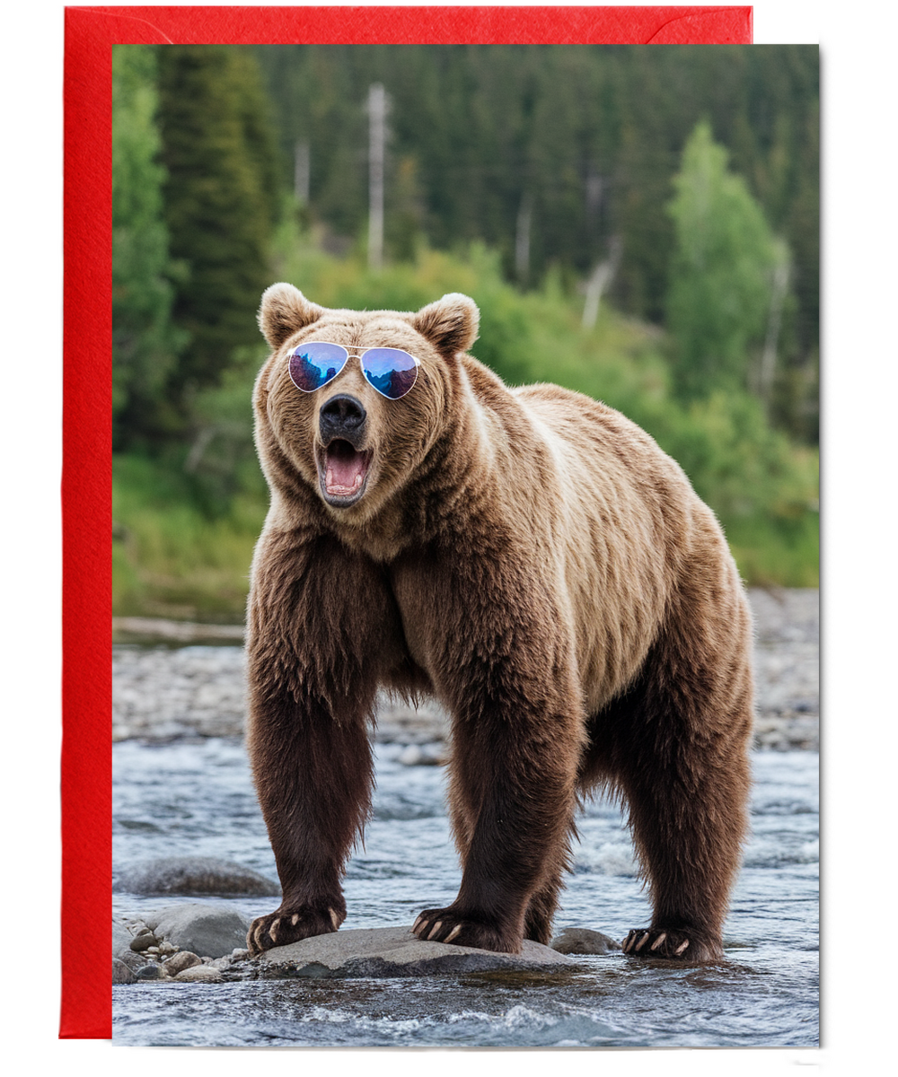Bear in Sporty Sunglasses