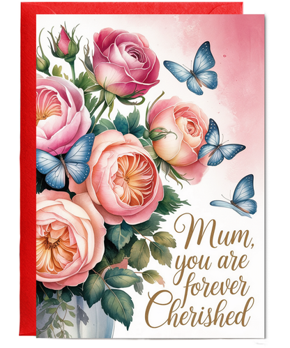 Mum You are Forever Cherished with Butterfly Bouquet