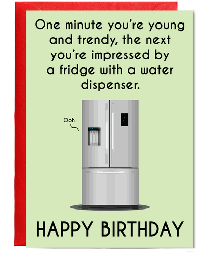 One minute you're young, the next your impressed by a fridge