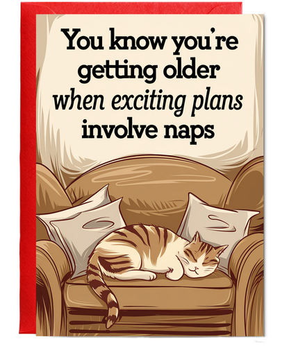 Happy Birthday Card Exciting Plans Involve Naps