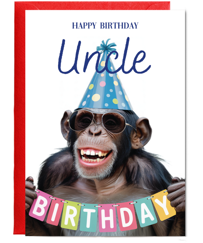 Chimpanzee happy birthday Uncle