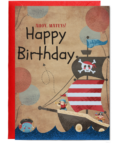 Happy Birthday card Ahoy, Matey