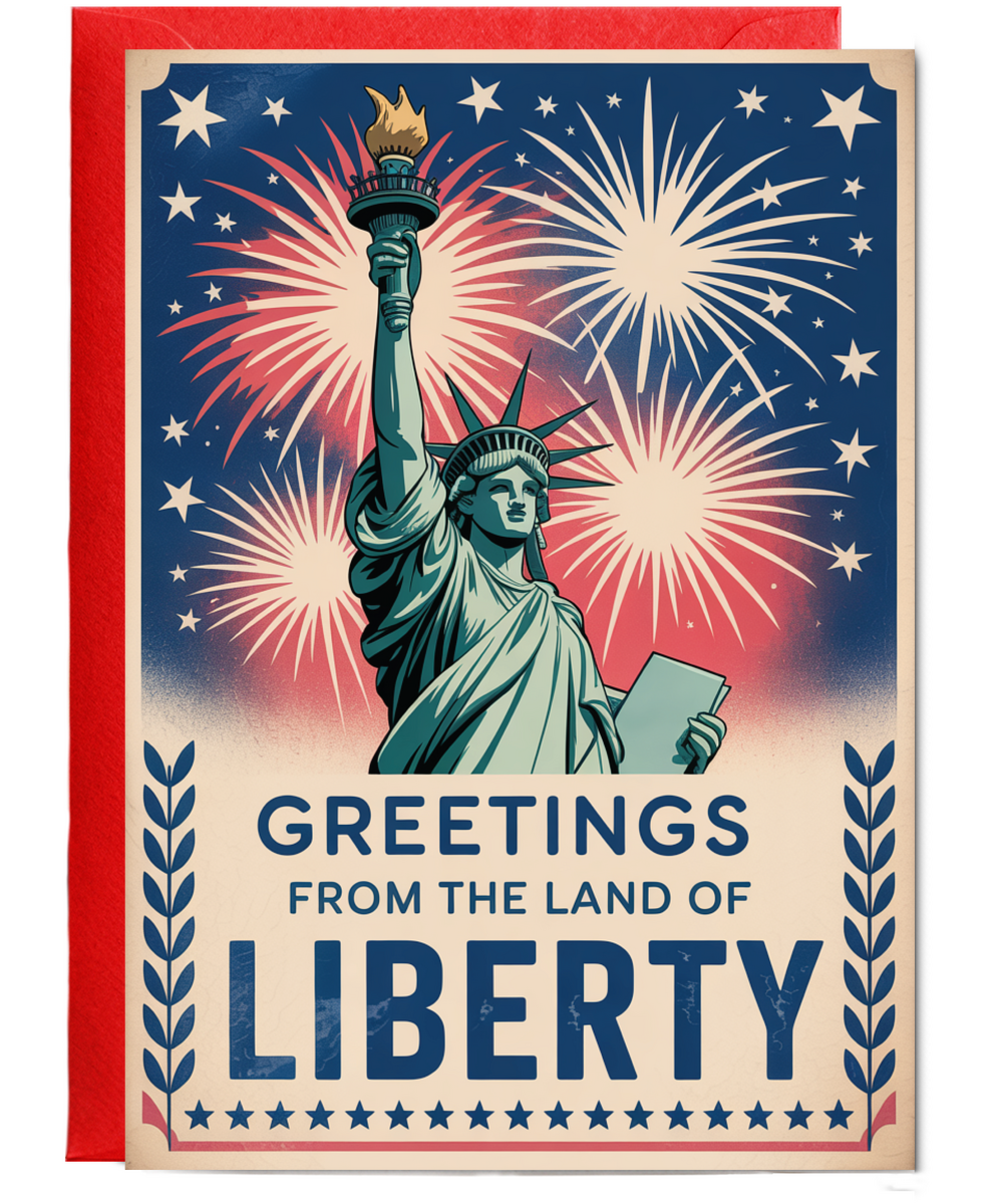 Greetings from the land of liberty firworks