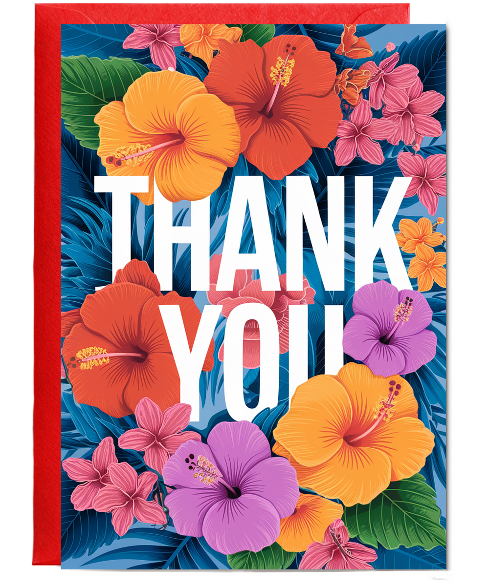 Thank You - Tropical Floral Explosion