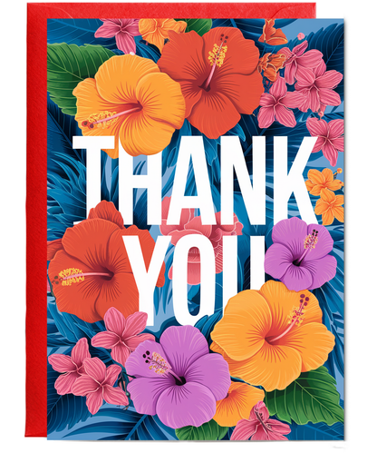 Thank You - Tropical Floral Explosion