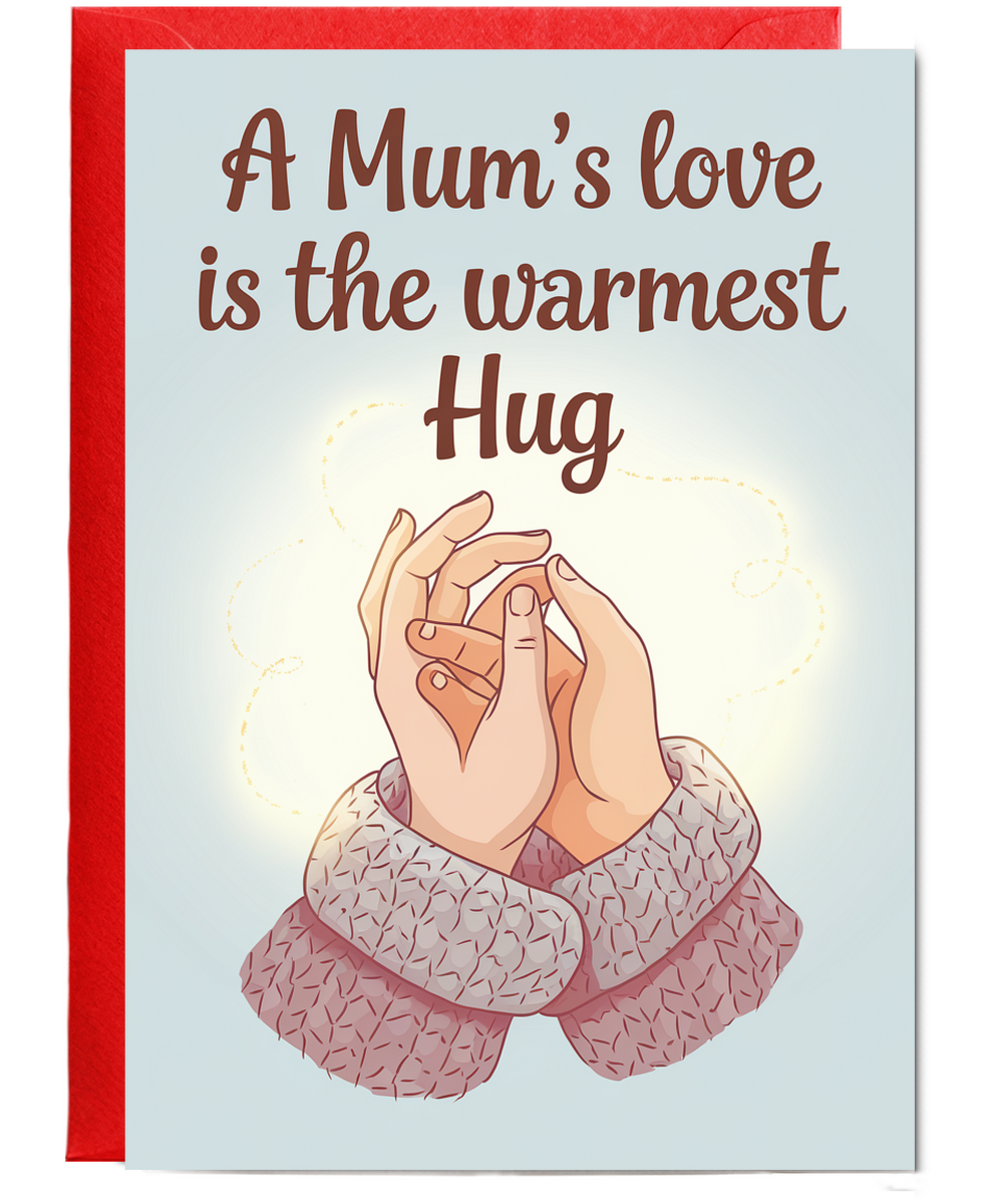 A Mum’s Love is the Warmest Hug Mothers Day Card