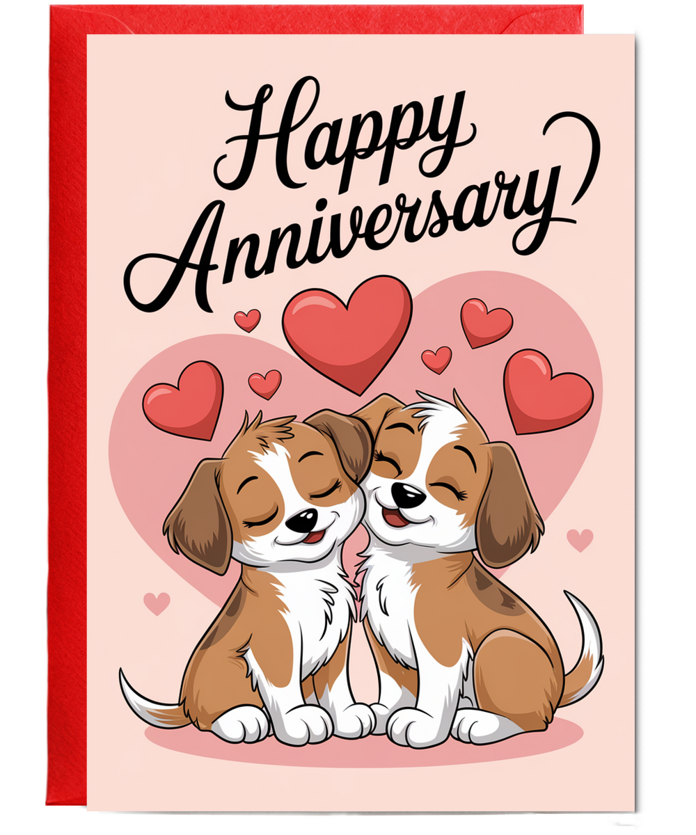 Happy Anniversary - Puppy Couple