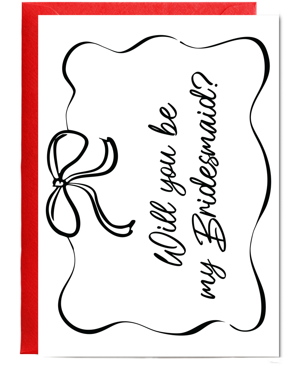 Bow will you be my bridesmaid