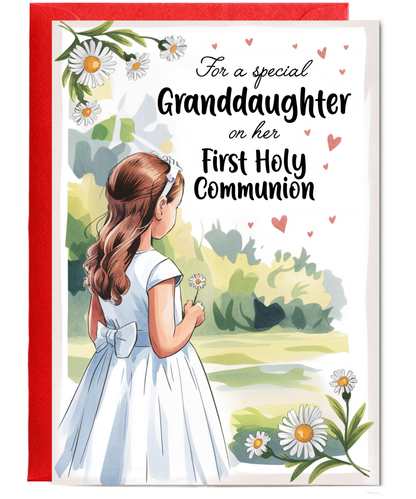 Childrens First Holy Communion Card for a Special Granddaughter