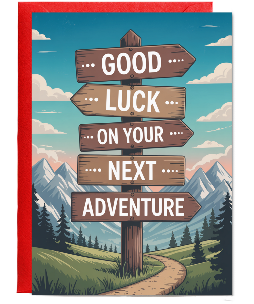 signposted good luck on your next adventure