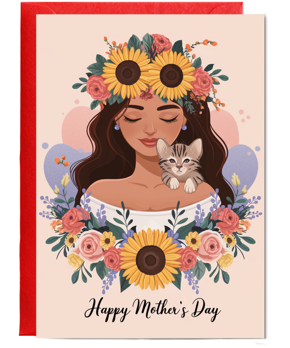 Happy Mothers Day with Kitten