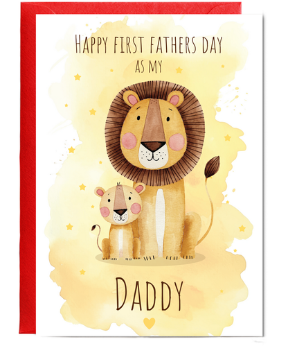 Fathers day first fathers day Daddy Lion and cub