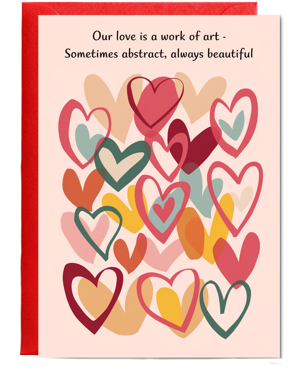 Anniversary card for husband Wife Our Love is a Work of Art