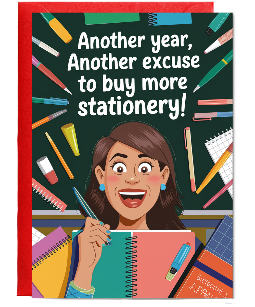 Birthday Card for Teacher Another Excuse to Buy More Stationery